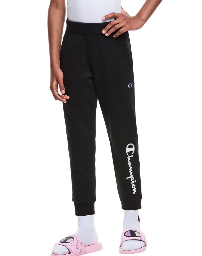 Jogger Champion Niña - Fleece Script Logo ( Negras ) 7932605-BR